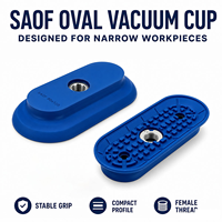 Ventouse ovale SAOF à haute résistance à l'usure avec tampon en caoutchouc NBR pour la manipulation des panneaux de travail du bois et la découpe CNC
