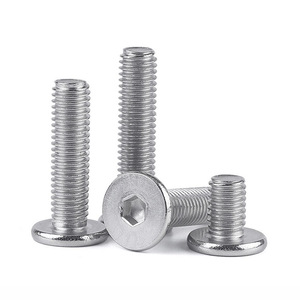 Factory Wholesale 304 Stainless Steel Metric Low Profile Flat <strong>Head</strong> Hex Socket Cap <strong>Screws</strong> Ultra Thin <strong>Head</strong> M2 to M8 - Product Image 3