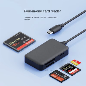 <span class=keywords><strong>USB</strong></span> 3.0 Tipe C 4-in-1 Pembaca Kartu Pintar Kompak Adaptor <span class=keywords><strong>Multi</strong></span>-Fungsi Baru untuk Laptop/PC Eksternal 5Gbps Memori SD TF CF MS - Product Image 5