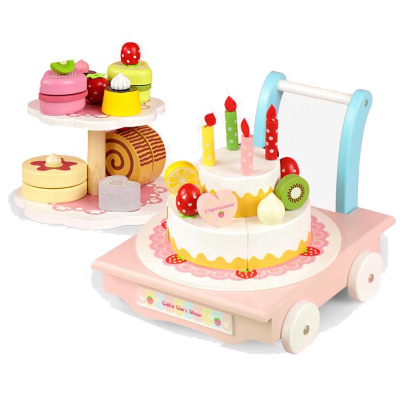 2020 новый дизайн, Деревянный Торт на день рождения, игрушки, музыка, счастливый торт для детей