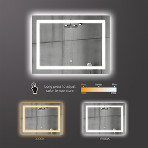 <span class=keywords><strong>Espejo</strong></span> <span class=keywords><strong>de</strong></span> <span class=keywords><strong>Baño</strong></span> LED Moderno y Minimalista con Halo Frontal, Control Táctil y Antivaho para Tocador, Hotel, Vestíbulo, Dormitorio, Venta al Por Mayor - Product Image 5