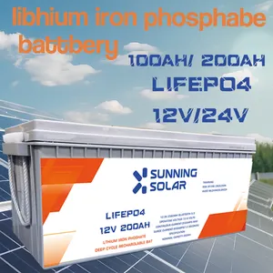 SUNNING NEW Energy Lithium Battery 12V 100AH /200AH 24V 100AH Lithium Battery
