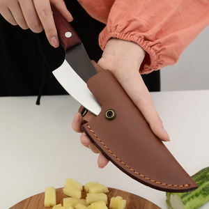 Couteau de boucher chinois <span class=keywords><strong>en</strong></span> vente flash sur le site web, 5 mm, ultra-affûté, fait main, couteau de chasse de poche pour l'extérieur avec étui <span class=keywords><strong>en</strong></span> cuir - Product Image 6