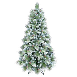 2023 lanzó nuevo estilo decorado flocado árbol de Navidad Pvc aguja de pino árbol de Navidad de plástico mixto - Product Image 2