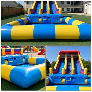 Toboggan aquatique <span class=keywords><strong>gonflable</strong></span> géant avec piscine, toboggan aquatique <span class=keywords><strong>gonflable</strong></span> bleu avec piscine, toboggan aquatique <span class=keywords><strong>gonflable</strong></span> pour adultes - Product Image 3