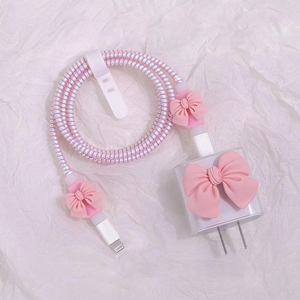 Para iPhone 11 12 línea de datos USB Cable Winder espiral Protector para Apple 18/20W cargador cubierta de protección adaptador protector - Product Image 2