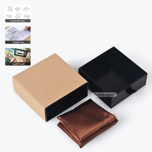 Personalized Design Small <b>Square</b> Rigid Packaging Luxury Jewelry Necklace Drawer Gift Packaging Box With Pouch - Product Image 1