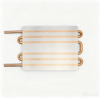 Plaque de refroidissement liquide en aluminium avec tube de cuivre intégré pour dissipateur de chaleur de chargeur de batterie de véhicule électrique à énergie nouvelle et onduleur