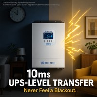 Onduleur solaire hybride tout-en-un 6,2 kW monophasé/biphasé double MPPT, 6 unités en parallèle, avec fonction UPS de secours pour entrepôt