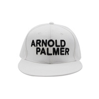Casquette de baseball en coton blanc premium avec broderie Signature Script et logo parapluie, style golf, minimaliste, ajustable, pour le sport