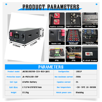 Kotak Rak 6U EU Poland Stock 16S 314A 280A untuk Baterai JK BMS 200A untuk Paket Baterai 48V Sistem 15kwh