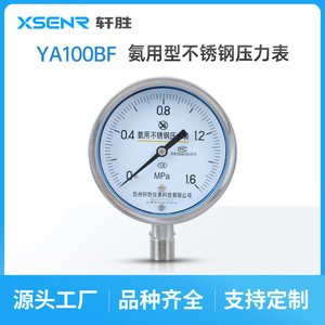 Manómetro de Amoníaco de Acero Inoxidable Suzhou XuanSheng, 150 mm, Precisión 1.6, Conexión Roscada YA100BF - Product Image 5