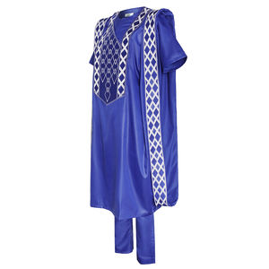 H & D, новая мода, африканская Мужская одежда, дизайн с вышивкой, африканская одежда Agbada, 3 предмета, наборы Дашики, мужской костюм - Product Image 4