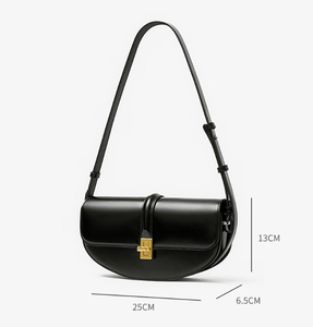 High quality Pu leather fashionable <b>lock</b> women's shoulder bag chic and fashionable custom logo - Product Image 2