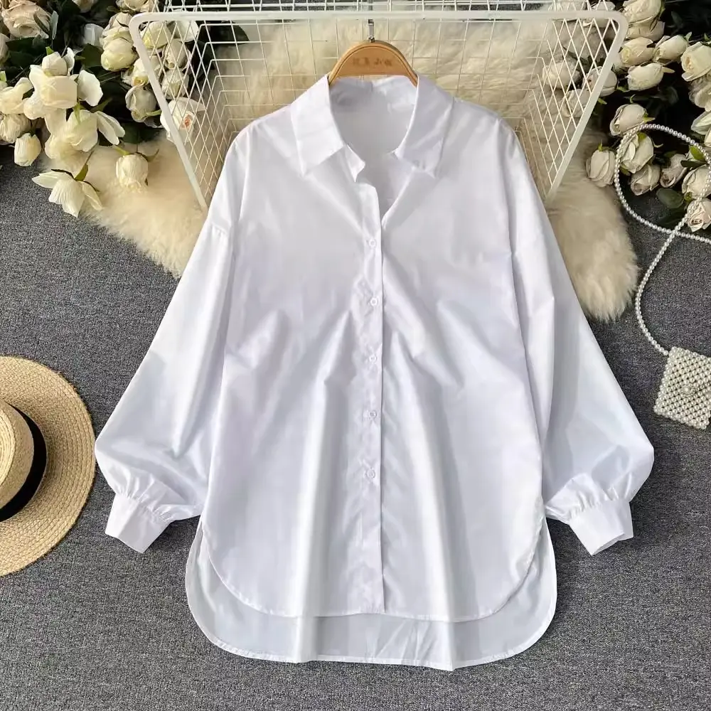 春と秋の怠惰なスタイルのデザインのワンサイズの新しい韓国版、ミドル丈の日焼け止めシャツ