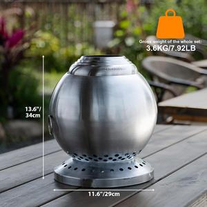 2025 nouvelle conception en acier inoxydable léger sans fumée à bois foyer Table pour usage intérieur/extérieur Portable Firetable - Product Image 1