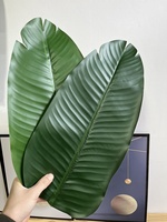 Plante artificielle de bananier de 130 cm, faux arbre à feuilles de bananier artificielles