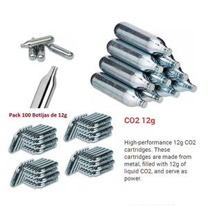Cartucho de CO2 de Alta Pureza de 25g, Botella de <span class=keywords><strong>Gas</strong></span> de Aluminio a Prueba de Fugas con Adaptador de Liberación Rápida para <span class=keywords><strong>Airsoft</strong></span> y Paintball - Product Image 2