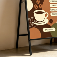 Support de sol pliable personnalisé en carton KT, affichage double face portable pour affiches extérieures, taille sur mesure