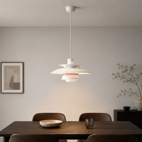 Replika Lampu Gantung Restoran UFO Gaya Denmark Asli, Modern Minimalis, Aluminium, Tinggi Dapat Disesuaikan, Cocok untuk Ruang Belajar