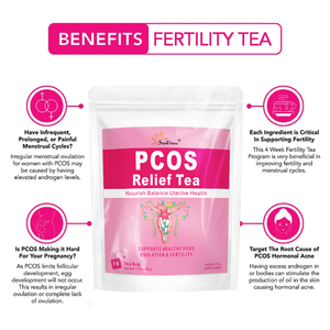 Thé OEM/ODM pour le soulagement du syndrome des ovaires polykystiques (SOPK) - Aide à l'équilibre hormonal et à la régulation du cycle menstruel avec des herbes biologiques, soutien à la fertilité, 15 sachets - Product Image 5