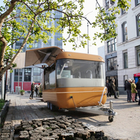 Remorque à Snacks Personnalisable, Camion de Nourriture de Rue, Camion à Sandwichs, Petit Chariot à Hot-Dogs, Chariot à Café, Caravane à Glaces en Fibre de Verre et Aluminium