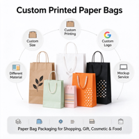 Sacs shopping en papier floral personnalisés avec logo, sacs cadeaux avec poignées en corde de coton pour boutiques de vêtements et vente au détail