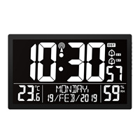 LED Digital Wanduhr mit großem Display Thermometer Feuchtigkeit monitor Tisch Nachttisch Wohnzimmer Extra große digitale Wanduhr