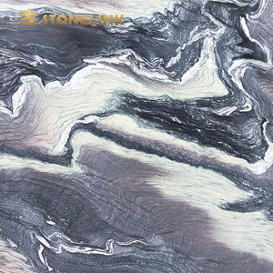 Mármol <span class=keywords><strong>Cipollino</strong></span> Ondulato Moderno Pulido en Capas con Vetas en Negro, Marrón y Blanco, Piedra Natural para Paredes y Pisos de Baños con un Toque Elegante - Product Image 3