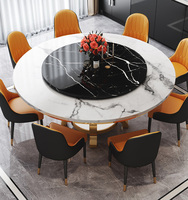 Ensemble de table et de chaises de salle à manger modernes de haute qualité au meilleur prix avec plateau en marbre et base en acier inoxydable