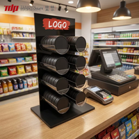 TERMEIN Présentoir de comptoir en acrylique noir pour sachets de nicotine, avec base démontable, pour snus et tabac sans fumée