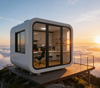 Cabane modulaire préfabriquée durable en forme de pomme pour le camping en plein air, l'hébergement dans les stations balnéaires, vente en gros