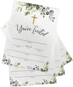 Zarflarla özel baskılı parti vaftiz davetiyesi vaftiz davetiye - Product Image 3