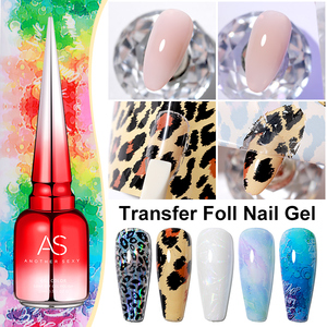 Papel de Transferencia para Uñas AS de 15 ml, Esmalte de Gel, Secado Rápido con Luz LED UV, Pegamento para Calcomanías de Estrellas, Gel de Estampado para Arte de Uñas - Product Image 1