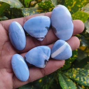 Lote de 6 piezas de ópalo azul natural de Owyhee, cabujón ligero certificado, 149 quilates, gemas sueltas a granel, proveedor y fabricante de la India - Product Image 5