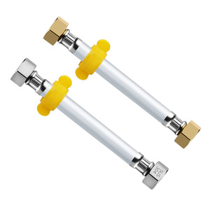 Tuyau d'arrivée d'eau en acier inoxydable, 1/2 pouces, tuyau de plomberie universel froid et chaud pour chauffe-eau, connexion de toilette, durable - Product Image 2