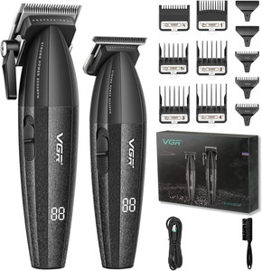 Lame en acier inoxydable V-640 DLC 9000 tr/min rechargeable pour tondeuse professionnelle avec chargement USB et écran en anglais - Product Image 1
