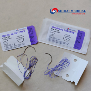 Suturas Quirúrgicas Desechables Estériles al por Mayor, Suturas <span class=keywords><strong>Absorbibles</strong></span> de Poliglactina 910 (PGLA) con Aguja <span class=keywords><strong>para</strong></span> Uso en Cirugía - Product Image 6