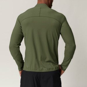 <b>Men's</b> Stand Collar Sports <b>Jacket</b> Solid Color Polyester Wadding <b>Warm</b> Outdoor Casual Fitness Wear - Product Image 2