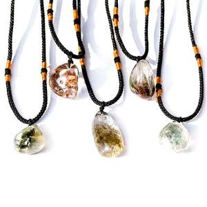 Colgante <span class=keywords><strong>fantasma</strong></span> de lágrima verde natural, colgante de 2-5cm, paisaje de piedras preciosas tallado a mano, estilo de <span class=keywords><strong>amor</strong></span> grabado para ella - Product Image 2