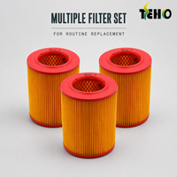 Filtre à air plissé avec bouchon d'extrémité rouge, pièce de rechange pour nettoyeur d'air de moteur ATV, UTV, moto, tricycle