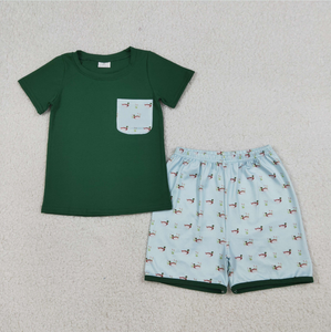 Conjuntos de Ropa para Bebés Hermanos, Camisetas de Manga Corta con Bolsillos y Pantalones Cortos - Product Image 5