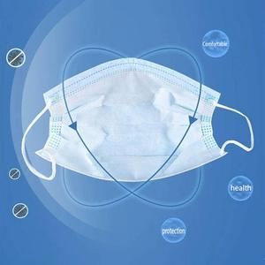 Usa e getta <span class=keywords><strong>3</strong></span> Strati di Tessuto Non Tessuto Respirazione Faccia Comodo Scudo Di Sicurezza di Protezione Maschera per Il Viso - Product Image 2