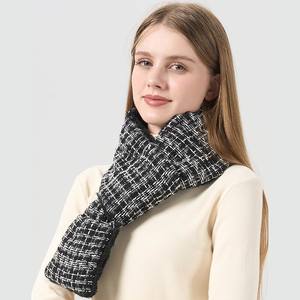 16 Years Factory Custom logo <strong>Tweed</strong> Tartan Plaid Neck Warmer for Women and Men Soft <strong>Scarf</strong> with Plush Lining - Product Image 5