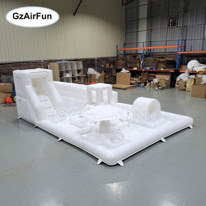 Château gonflable en PVC avec toboggan aquatique, piscine à balles, <span class=keywords><strong>location</strong></span>, kits de réparation d'attractions, garantie 1 an, comprenant un souffleur - Product Image 4