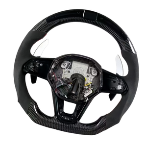 Volant en fibre de carbone Alcantara avec LED pour Volkswagen Golf 6 Golf 7 MK7 MK7.5 MK8 Polo Tiguan Jetta GTI Bora Santana <span class=keywords><strong>Caddy</strong></span> - Product Image 2