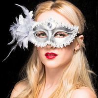 Masque de fête d'Halloween, accessoires de décoration, masque de bal pour femmes, masque de maquillage pour événements thématiques