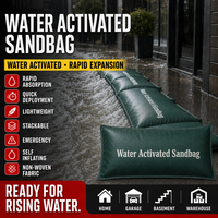Sac de sable auto-gonflant d'urgence en tissu non tissé, léger, empilable, à absorption rapide et à dépliage rapide, activé par l'eau
