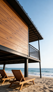 Maison préfabriquée de luxe extensible en conteneur avec terrasse couverte, design moderne, construction en acier pour villa de vacances en bord de mer, <span class=keywords><strong>camping</strong></span> - Product Image 3