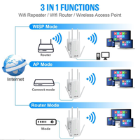 Extensor de Rango WiFi 6 de 3000 Mbps, Repetidor Inalámbrico de Doble Banda de 2.4 GHz 574 Mbps + 5 GHz 2402 Mbps, Amplificador de Señal WiFi Gigabit Ethernet
